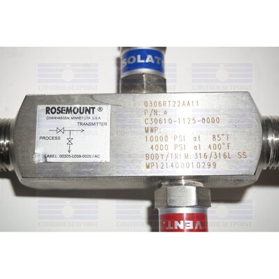 EMERSON ROSEMOUNT C306RT22AA11 双路手动 316 SST C30610-1125-