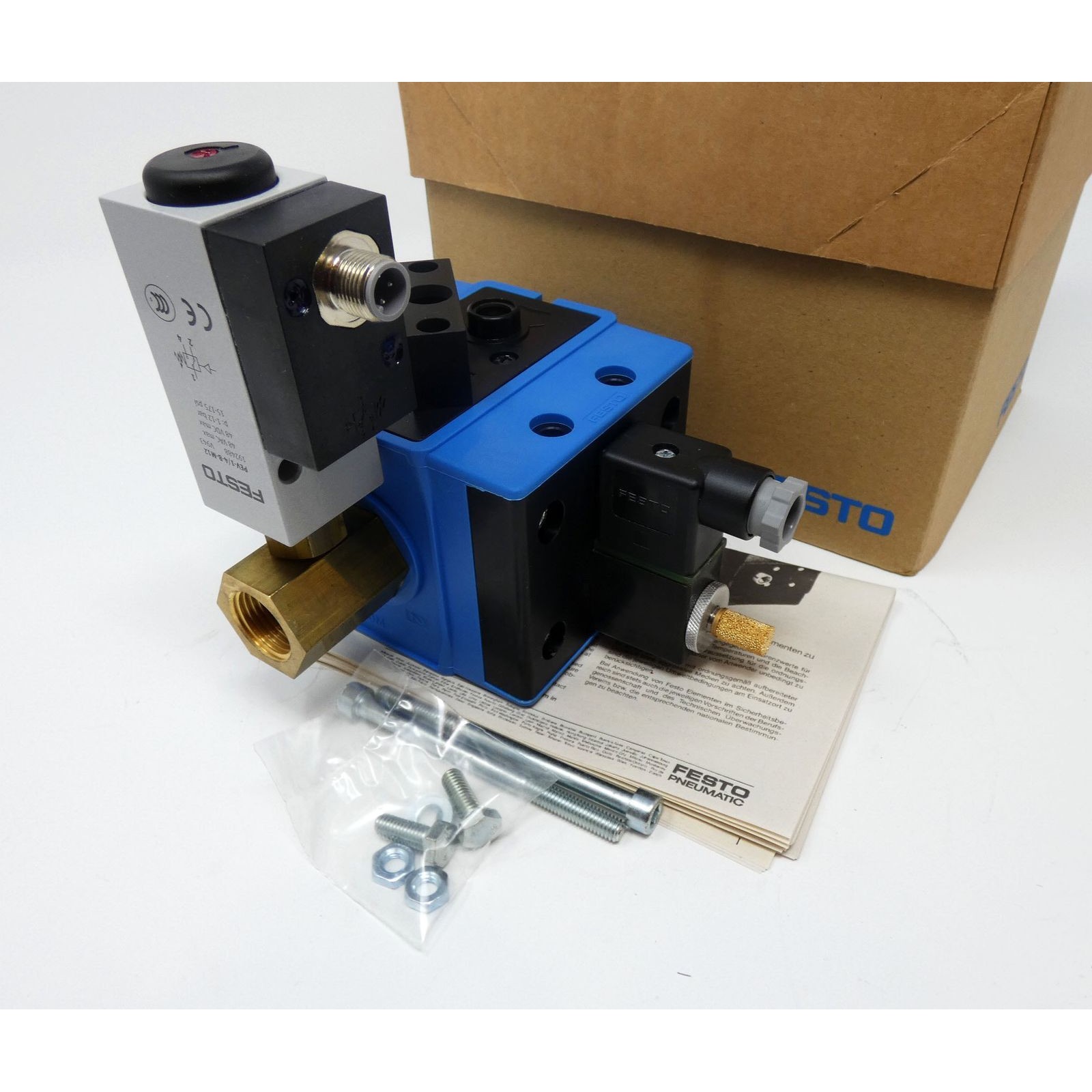 Festo MFHE-3-1/2-5-SA 192090 Magnetventil + PEV-1/4-B-M12 19