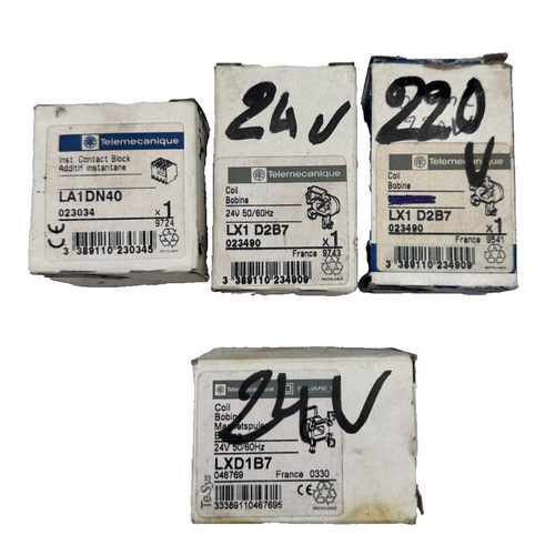 TELEMECANIQUE LX1D2B7 + LA1DN40 + LXD1B7 BOBINE x4pc