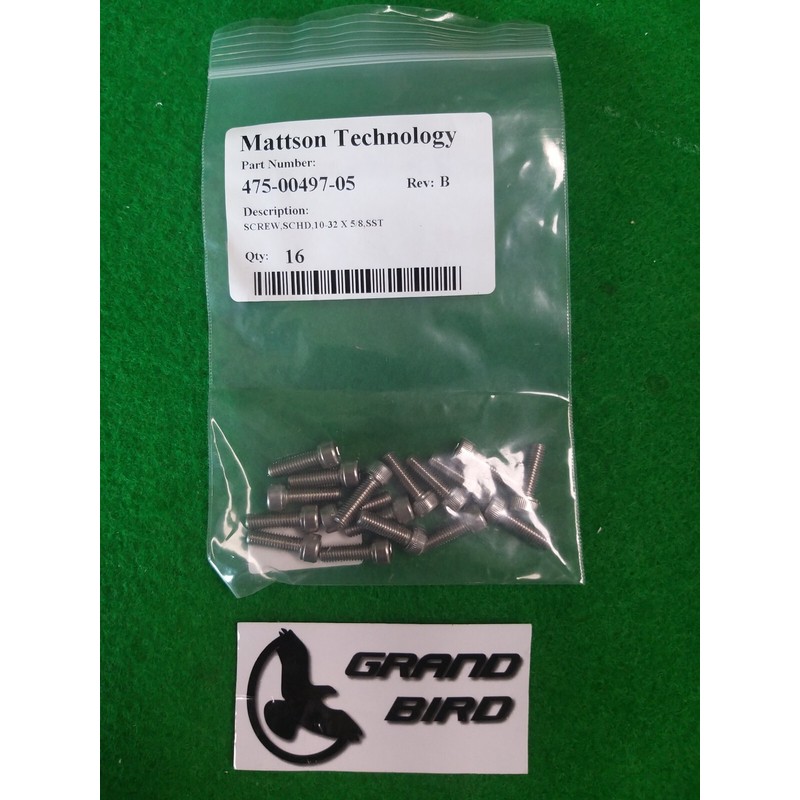 MATTSON 475-00497-05 SCREW,SCHD,10-32 X 5/8,SST 批量 16 件,
