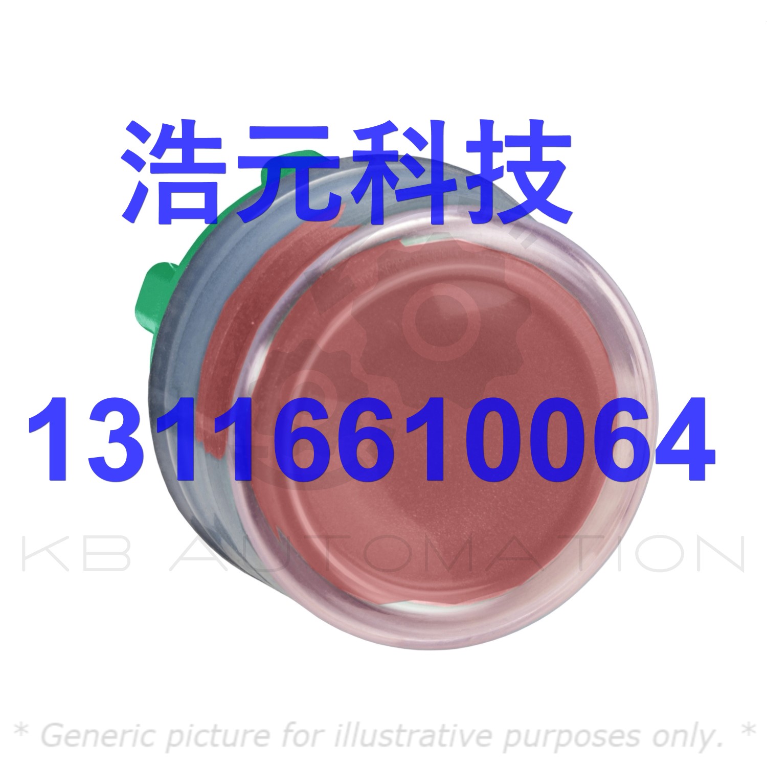Schneider ZB5AP4 按钮头, 塑料, 投影, 红色, Ø22, 弹簧返回