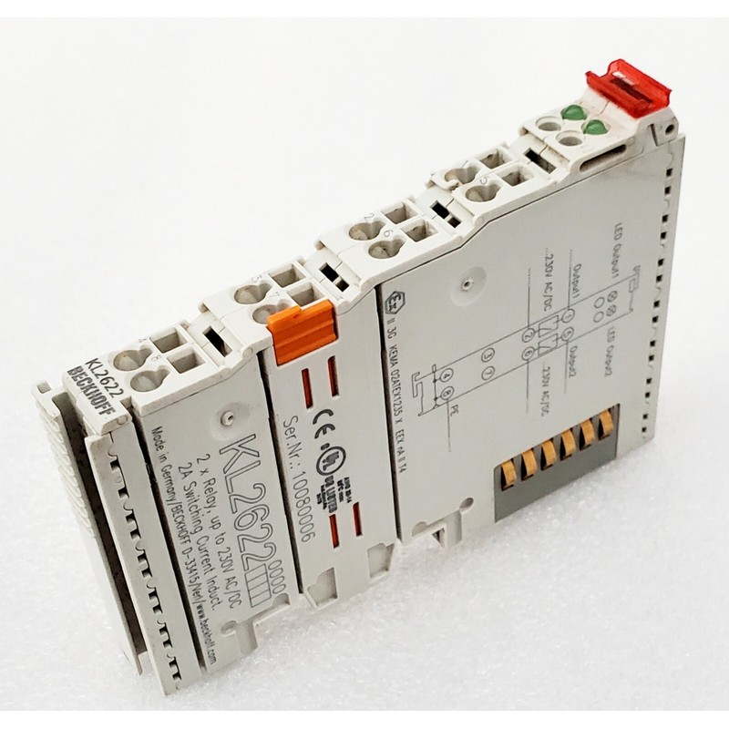 BECKHOFF KL2622 BUS TERMINAL 2-CHANNEL RELAY OUTPUT