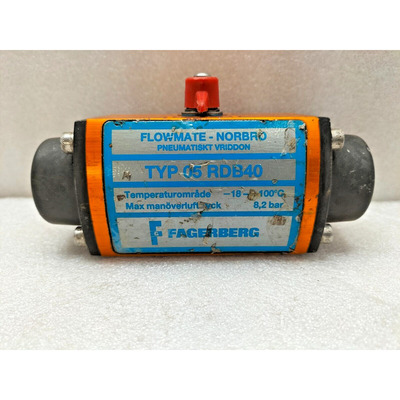 FAGERBERG 05-RDB40 FLOWMATE-NORBRO PNEUMATIC ACTUATOR