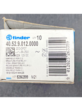 10 pc x FINDER 40.52.9.012.0000 405290120000 2CO-DPDT 12 VDC