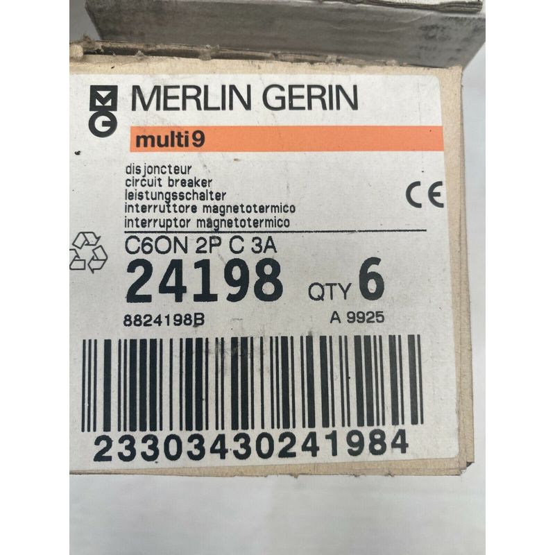 6 pc x SCHNEIDER MERLIN C60N C3 24198