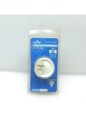 Leviton 6683-IW 3 路推开/关调光器 带 RFI 过滤器 象牙色/白色