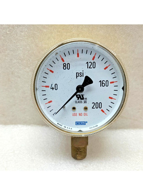 威卡 111.11.68 压力计 21?2 英寸 0-200 码范围