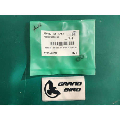 AMAT 3700-01216 ORING ID .208 CSD .070 VITON 75 DURO BL,全新