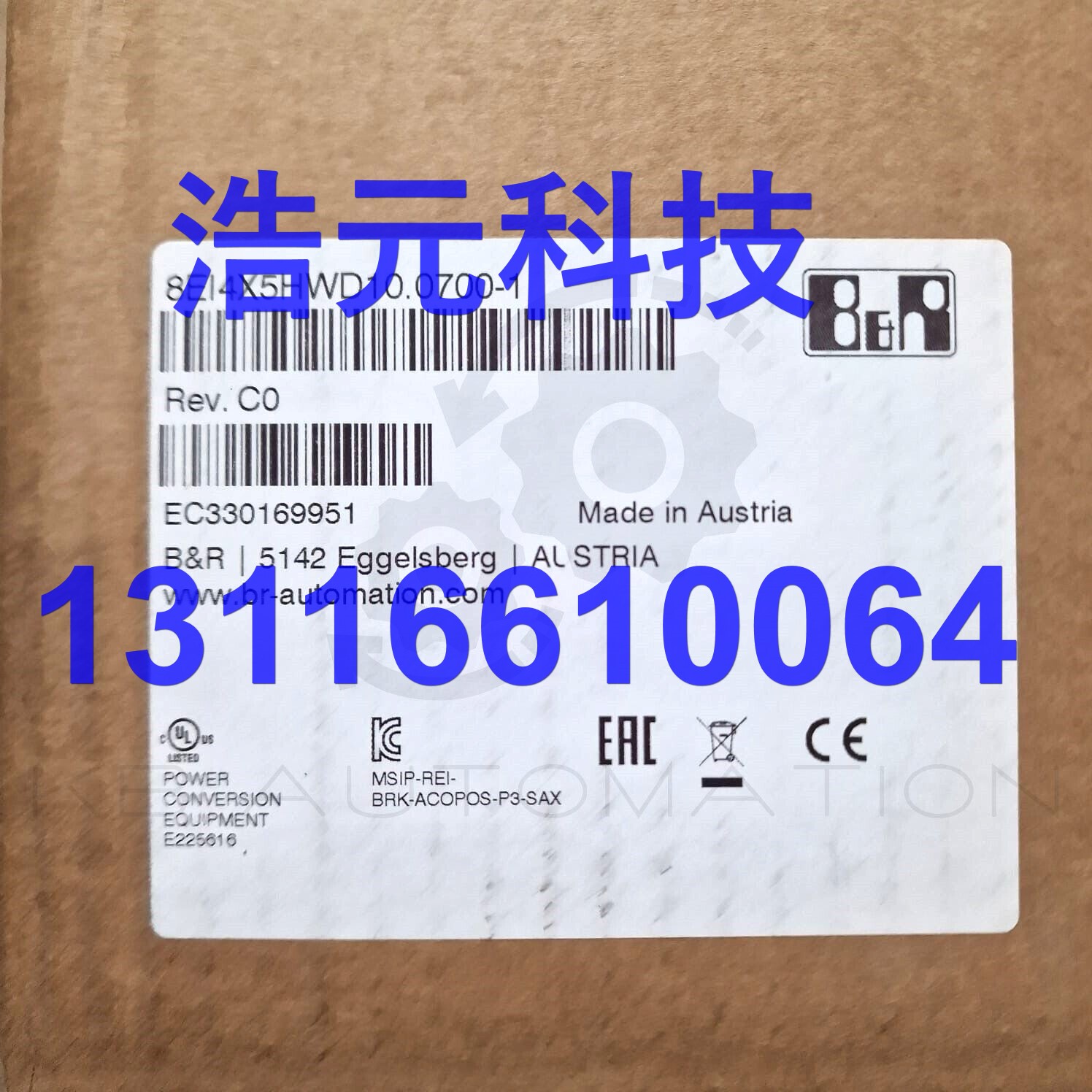 B&R 8EI4X5HWD10.0700-1 ACOPOS P3 servo drive, 3x 200-480VAC,