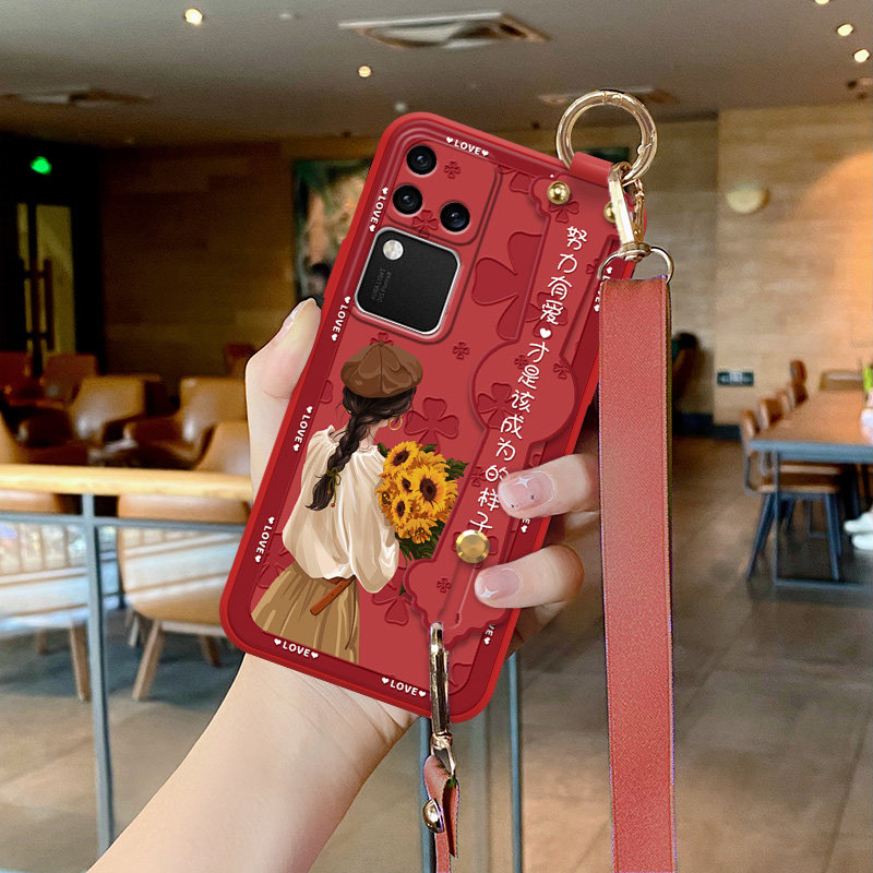 适用于vivos18新款红色手机壳