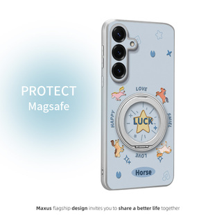 十二生肖适用于三星GalaxyS25手机壳磁吸三星S25Ultra支点壳新款 S25plus带支架全包S24皮纹高级感S23可爱简约