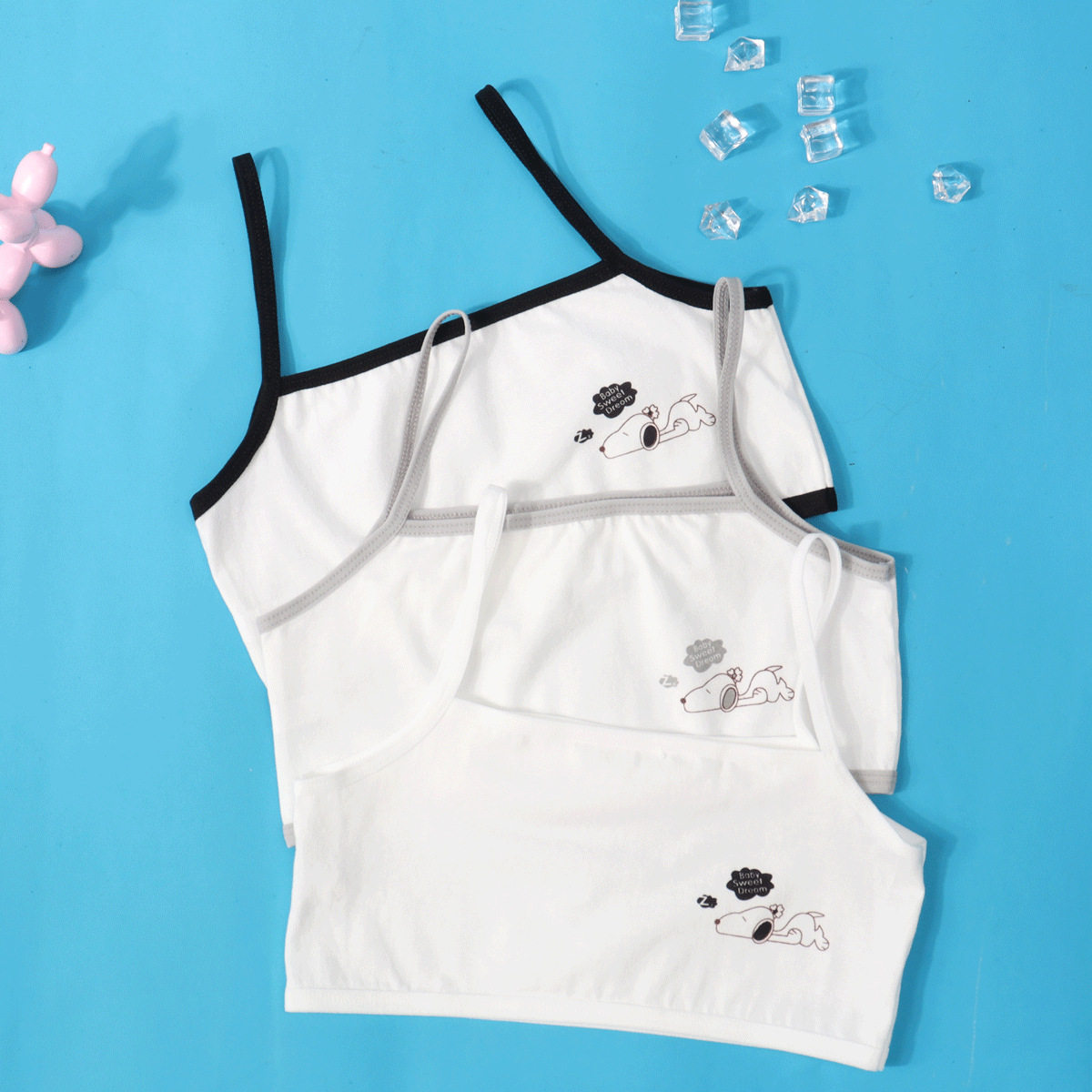 纯棉女童内衣发育期小背心小学生女孩10大童儿童裹胸9-12岁13文胸