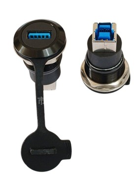 USB3.0 CAT6A网口黑色面板转接头打印机固定母插座HDMI前后双头