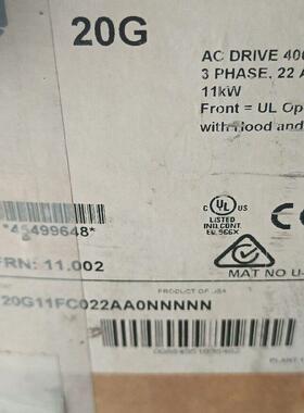 20G11FC022AA0NNNNN AB变频器 三相400V 11kW交流驱动议价维修