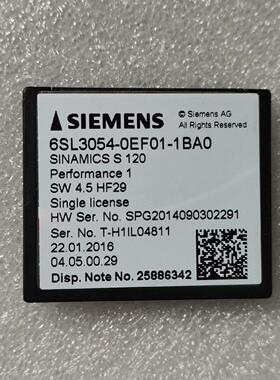 6SL3054-0EF01-1BA0 工控授权卡 S120议价维修