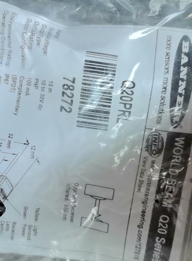 Q20PRL Q20EL 对射光电传感器 邦纳工控自动化配件议价维修