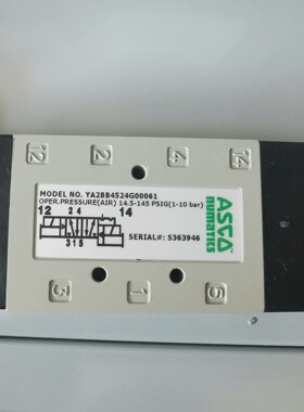 YA2BB4524G00061 电磁阀 ASCO气动自动化控制元件议价维修