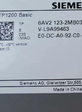 KTP1200 Basic 6AV2123-2MB03-0AX0 触摸屏工控人机界面议价维修