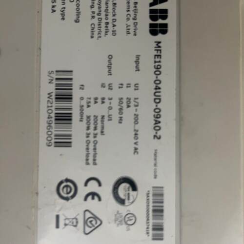 MFE190-04UD-09A0-2 ABB伺服驱动器 工控自动化配件议价维修