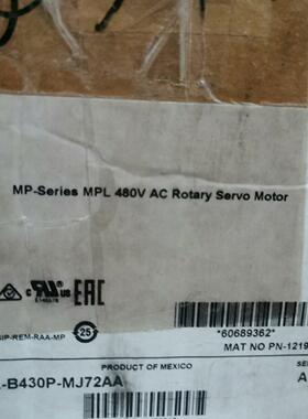MPL-B430P-MJ72AA AB伺服电机 480V交流旋转议价维修