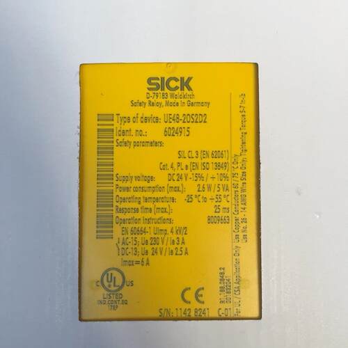 UE48-20S2D2 安全继电器 6024915 AC/DC24V SIL CL3议价维修