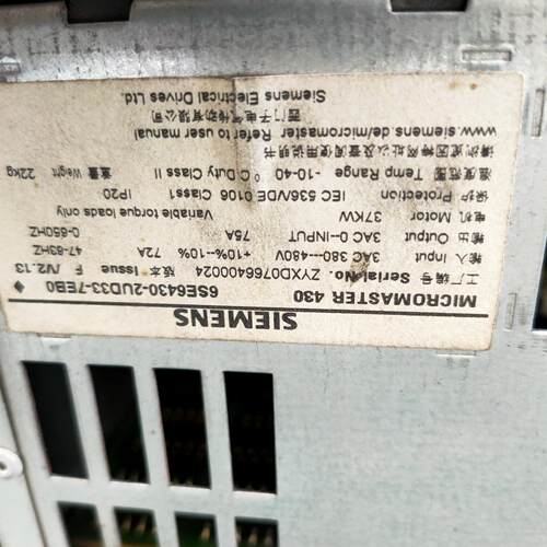 6SE6430-2UD33-7EB0 变频器 37KW 三相工控调速装置议价维修
