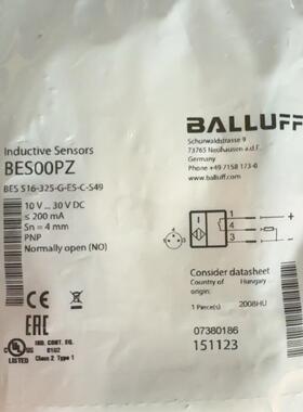 BES00PZ BES 516-325-G-E5-C-S49 BALLUFF 电感传感器议价维修