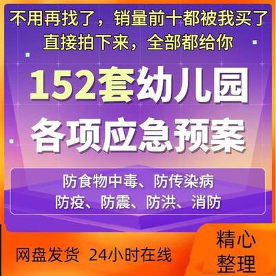 幼儿园各类安全应急预案疫情防控消防震防洪防踩踏应急预案