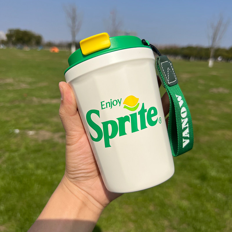 vanow雪碧联名创意高颜值男女时尚便携车载办公保温潮牌咖啡水杯