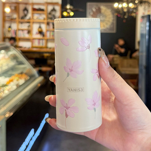 Yanis3女士冬季口袋小保温水杯