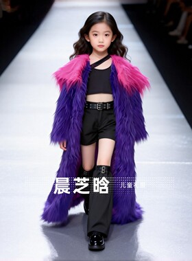 出租女童紫色梦境之旅港风PK赛服国潮模特走秀礼服运动芭蕾潮服
