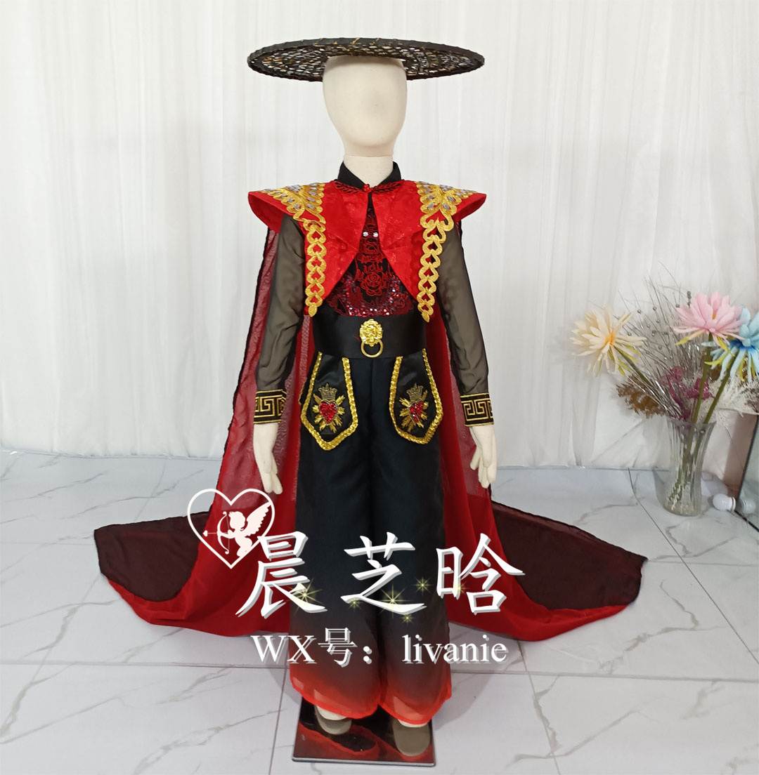 男童国潮晚礼服中国风武侠风