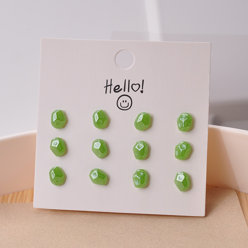 优茉玻璃古风玉石养耳洞耳钉