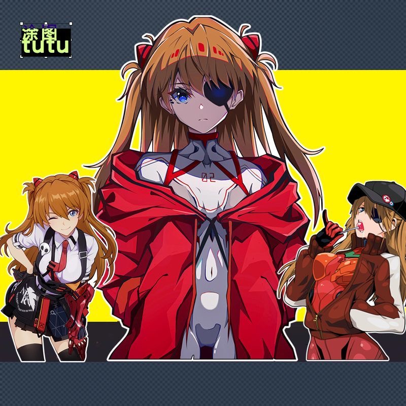 福音战士2号机明日香汽车防水贴