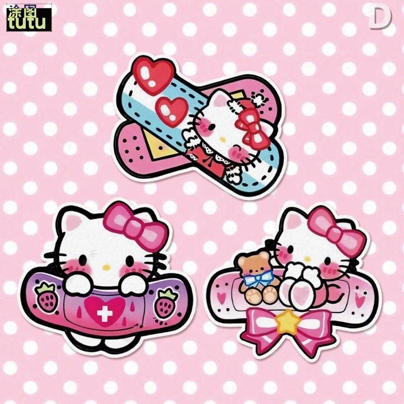 凯蒂猫创可贴汽车贴纸防水贴