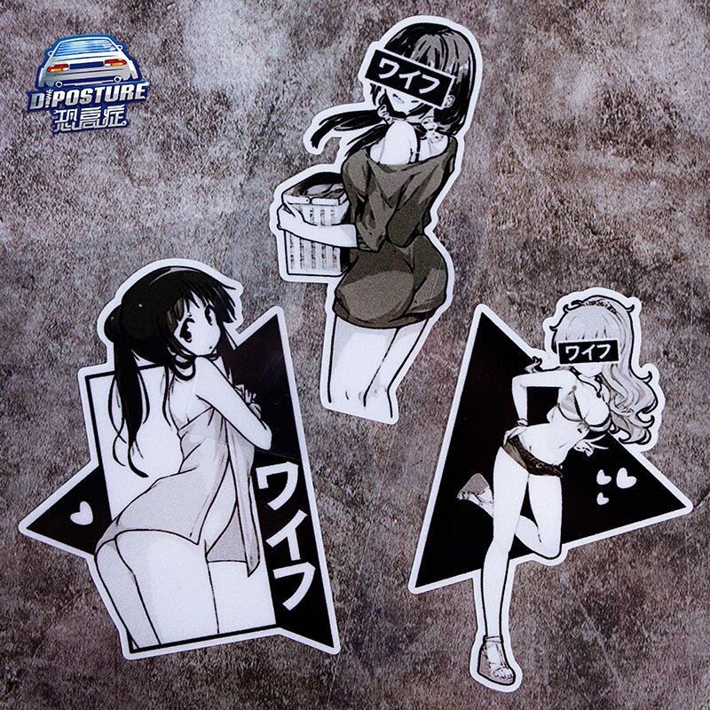 卡通动漫汽车贴纸防水电动车摩托