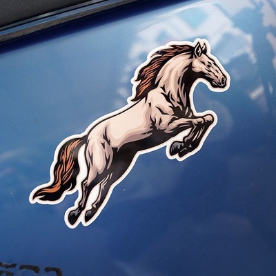 跳跃的马车门保险杠装饰车贴