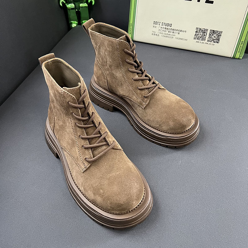 T31系带磨砂短靴擦色马丁靴