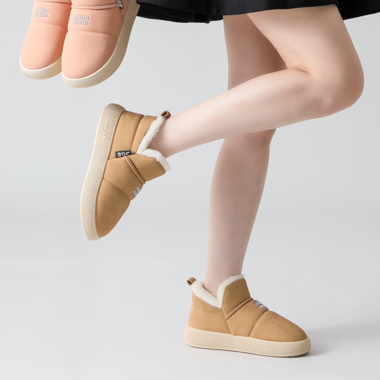 亲子棉鞋男冬季俊鸽包跟户外保暖防水大童棉拖鞋女款厚底情侣棉鞋