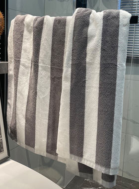 香港瑪品Mapping纯棉大浴巾吸水条纹款洗澡裹身厚实柔软男女通用