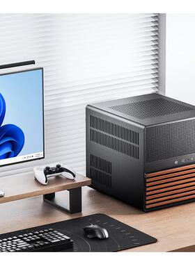 Jonsbo乔思伯N5 黑色  胡桃木饰板/分仓结构/12硬盘位 NAS机箱