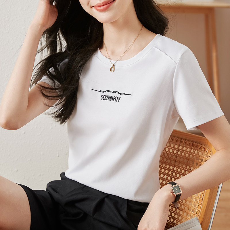 夏季薄款短袖t恤女2024新款