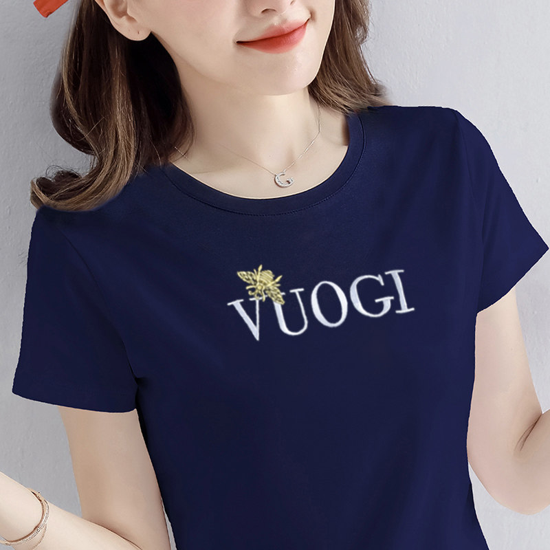 短袖t恤女装纯棉夏2024新款修身洋气小个子短款卡腰小衫时尚上衣