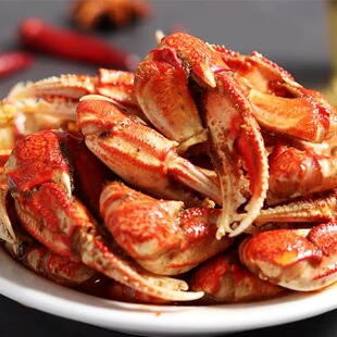 香辣蟹脚即食海鲜零食KTV酒吧下酒菜小吃花蟹冷盘麻辣生腌蟹钳