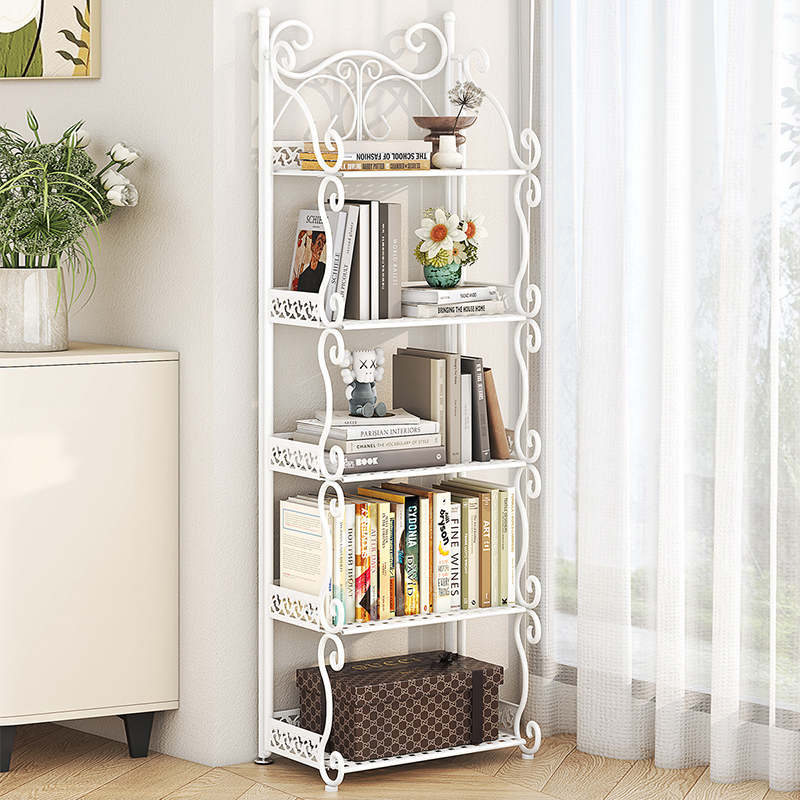 可折叠免安装落地置物架