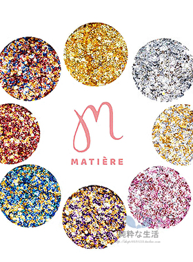 现货 日本【MATIERE】18展会新款美甲饰品『凹凸质感六角形亮片』