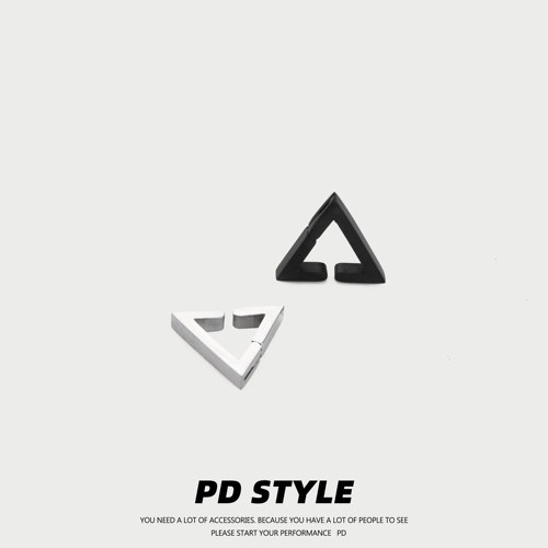 PDSTYLE简约几何三角镂空耳钉