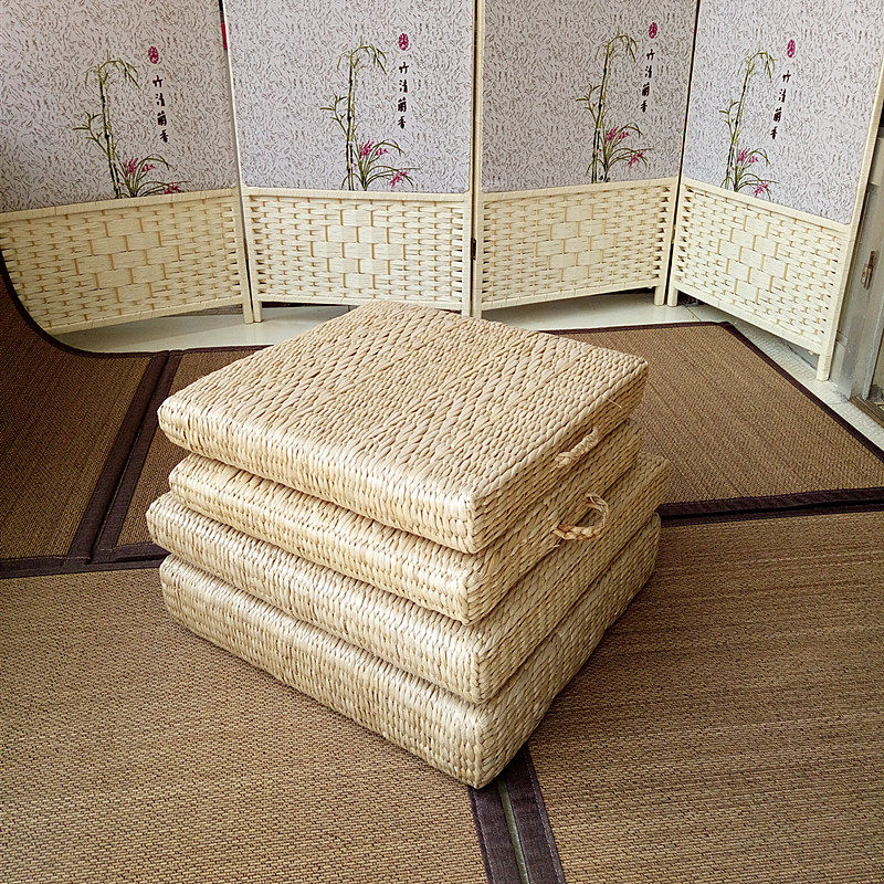 草编加厚榻榻米蒲团坐垫方形拜佛禅修瑜伽茶道打坐飘窗草垫子家用