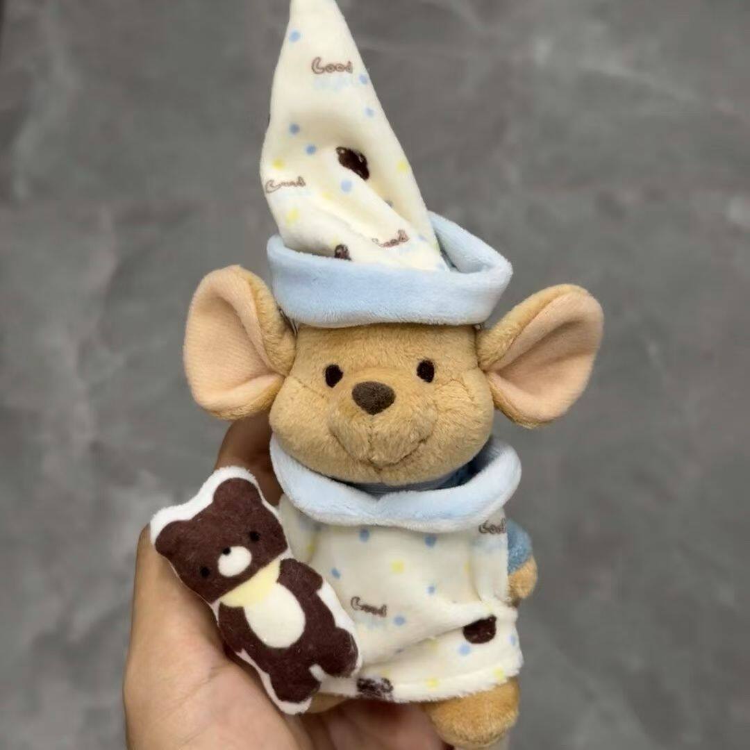 小红书同款东迪小豆穿衣睡衣公仔棉花娃娃包包装饰挂件可爱毛绒娃