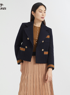 ZORANZI庄子女春秋学院风长袖修身气质显瘦短款西装外套WAR33517
